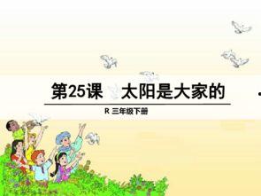 太阳是大家的资料